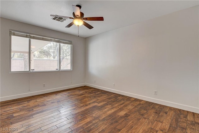 3200 Ridgecliff St, Las Vegas, NV 89129 - unfurnished room with a ceiling fan and dark wood-type flooring