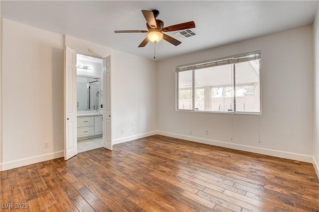 3200 Ridgecliff St, Las Vegas, NV 89129 - spare room with ceiling fan and hardwood / wood-style floors