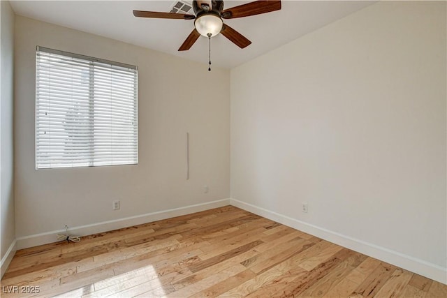 3200 Ridgecliff St, Las Vegas, NV 89129 - empty room with light wood-type flooring, plenty of natural light, and ceiling fan