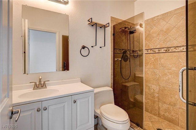 3200 Ridgecliff St, Las Vegas, NV 89129 - bathroom featuring vanity and a tile shower