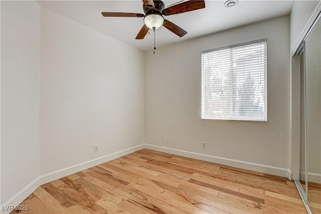 3200 Ridgecliff St, Las Vegas, NV 89129 - empty room featuring light wood-style floors and ceiling fan