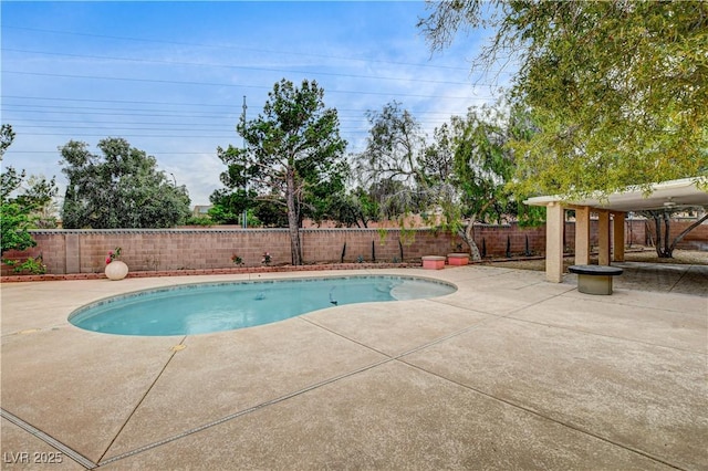 3200 Ridgecliff St, Las Vegas, NV 89129 - view of pool featuring a patio and a fenced backyard