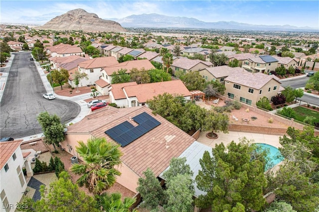3200 Ridgecliff St, Las Vegas, NV 89129 - aerial view of residential area featuring mountains