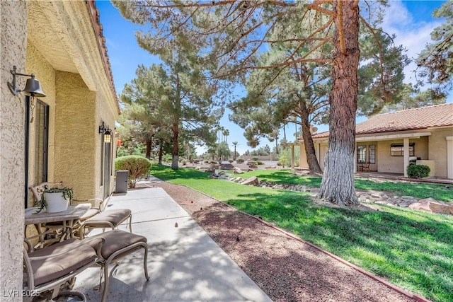 7909 Canoe Ln, Las Vegas, NV 89145 - view of grassy yard featuring a patio