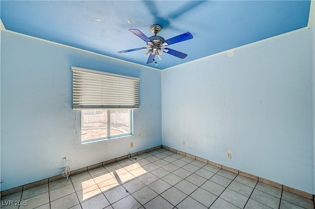 5121 Gains Mill St, Las Vegas, NV 89122 - unfurnished room with a ceiling fan and light tile patterned floors