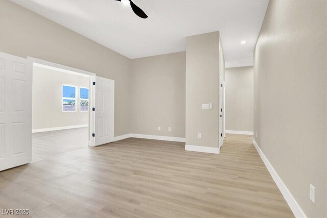 5908 Big Horn View St, North Las Vegas, NV 89031 - unfurnished room with ceiling fan and light wood-style flooring