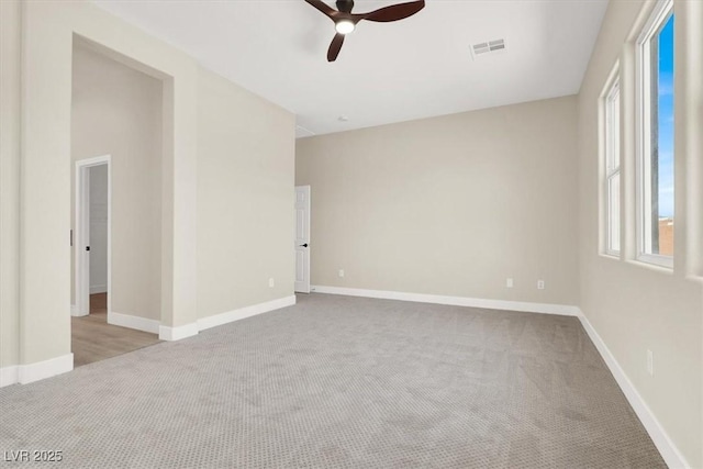 5908 Big Horn View St, North Las Vegas, NV 89031 - carpeted spare room with a ceiling fan and baseboards