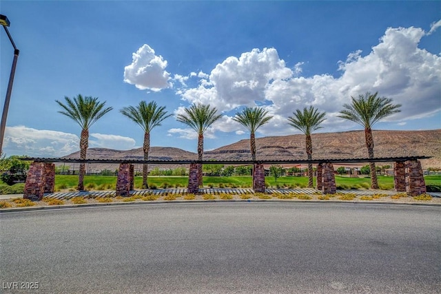 10693 Harvest Green Way, Las Vegas, NV 89135 - view of asphalt road with a mountain view and curbs