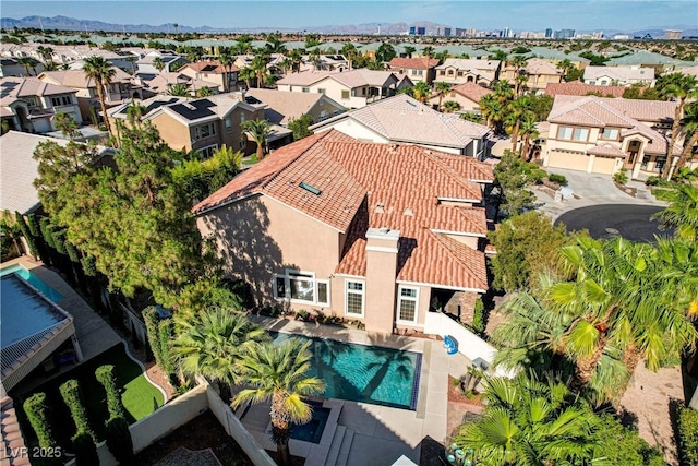 4651 Munich Ct, Las Vegas, NV 89147 - aerial perspective of suburban area featuring a pool
