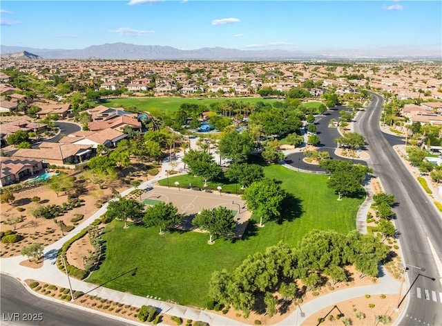12276 Caminita Pl, Las Vegas, NV 89138 - aerial perspective of suburban area with a mountain backdrop