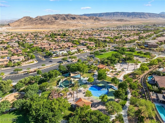 12276 Caminita Pl, Las Vegas, NV 89138 - aerial view of residential area with mountains