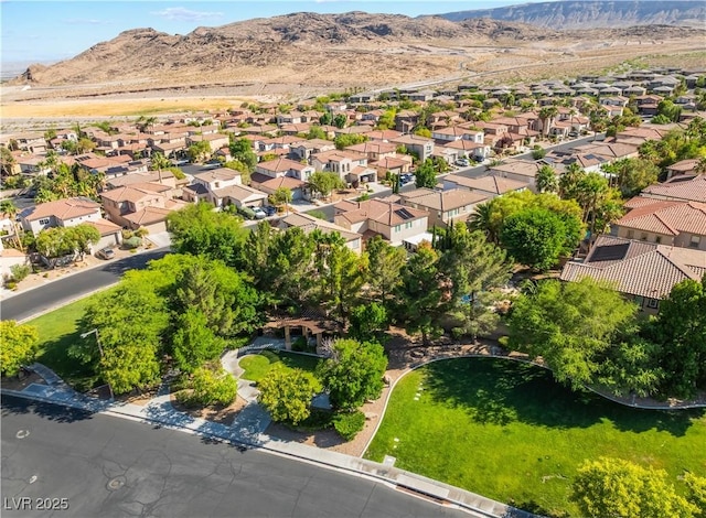 12276 Caminita Pl, Las Vegas, NV 89138 - aerial perspective of suburban area featuring mountains