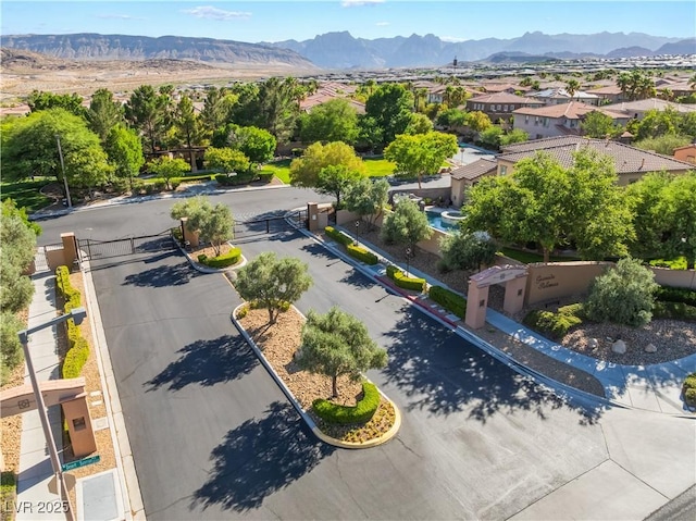 12276 Caminita Pl, Las Vegas, NV 89138 - aerial view of residential area featuring a mountain backdrop