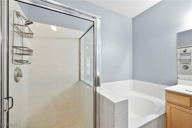 109 Breezy Tree Ct Unit 202, Las Vegas, NV 89145 - full bath with a stall shower, vanity, and a bath