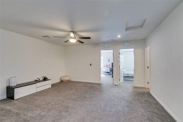 1200 Mission View Ct, Henderson, NV 89002 - unfurnished room with attic access, carpet flooring, a ceiling fan, and recessed lighting