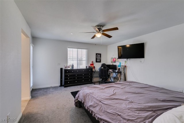 1200 Mission View Ct, Henderson, NV 89002 - carpeted bedroom featuring baseboards and a ceiling fan