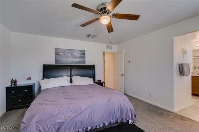 1200 Mission View Ct, Henderson, NV 89002 - carpeted bedroom featuring ensuite bath and ceiling fan
