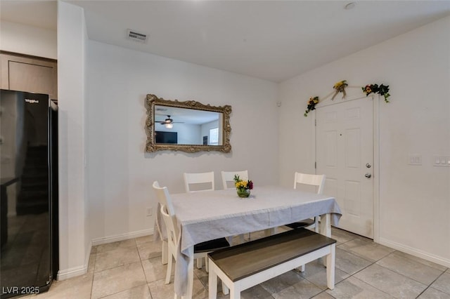 1200 Mission View Ct, Henderson, NV 89002 - dining area featuring light tile patterned flooring and ceiling fan