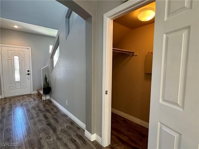 9165 Beauchamp Ave, Las Vegas, NV 89148 - foyer entrance with dark wood finished floors and recessed lighting