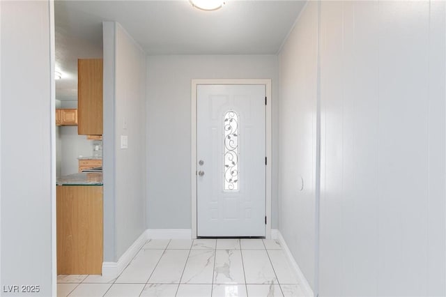 6317 Alta Dr, Las Vegas, NV 89107 - foyer entrance with light marble finish floors and baseboards