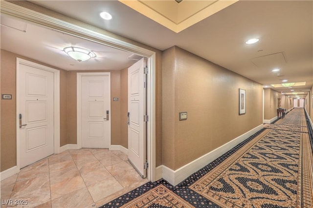 2000 Fashion Show Dr Unit 4105-4106, Las Vegas, NV 89109 - hall with baseboards and recessed lighting