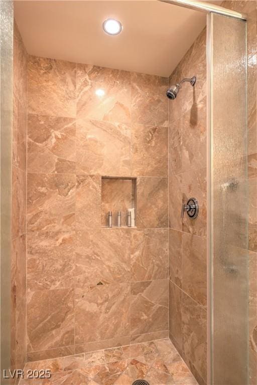 2000 Fashion Show Dr Unit 4105-4106, Las Vegas, NV 89109 - full bathroom featuring a shower stall and recessed lighting