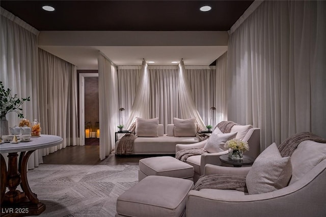2000 Fashion Show Dr Unit 4105-4106, Las Vegas, NV 89109 - cinema with recessed lighting and wood finished floors