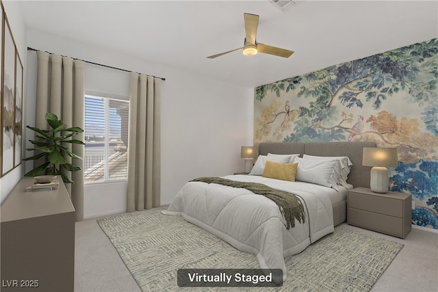 5112 Harvest Time St Unit 201, Las Vegas, NV 89130 - carpeted bedroom with ceiling fan