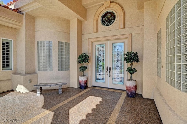 4936 Mountain Foliage Dr, Las Vegas, NV 89148 - property entrance featuring french doors and stucco siding