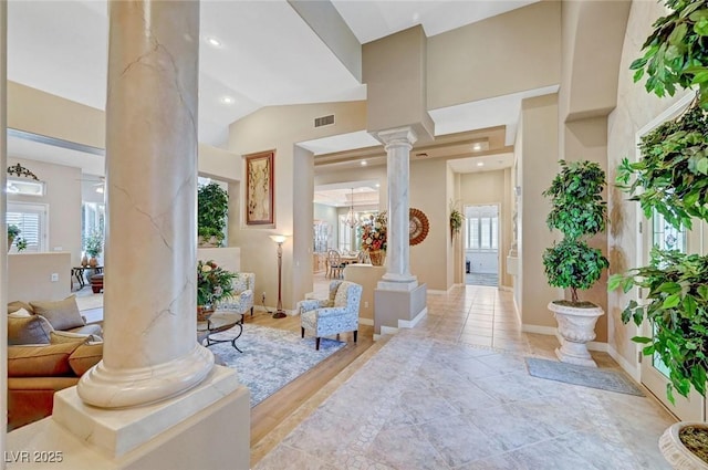 4936 Mountain Foliage Dr, Las Vegas, NV 89148 - lobby with lofted ceiling and recessed lighting