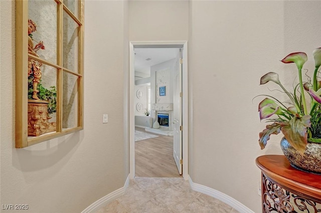 4936 Mountain Foliage Dr, Las Vegas, NV 89148 - corridor with baseboards and light tile patterned floors