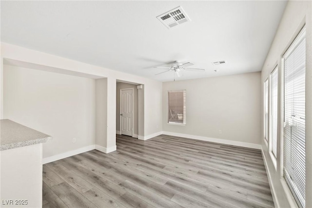 5824 Gemstone Peak St, North Las Vegas, NV 89031 - empty room featuring ceiling fan and light wood finished floors