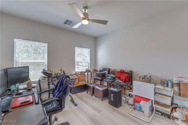 326 Zenith Crest St, Henderson, NV 89015 - office space with ceiling fan and wood finished floors