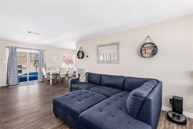 824 Antigua St, Las Vegas, NV 89145 - living room with dark wood finished floors and baseboards