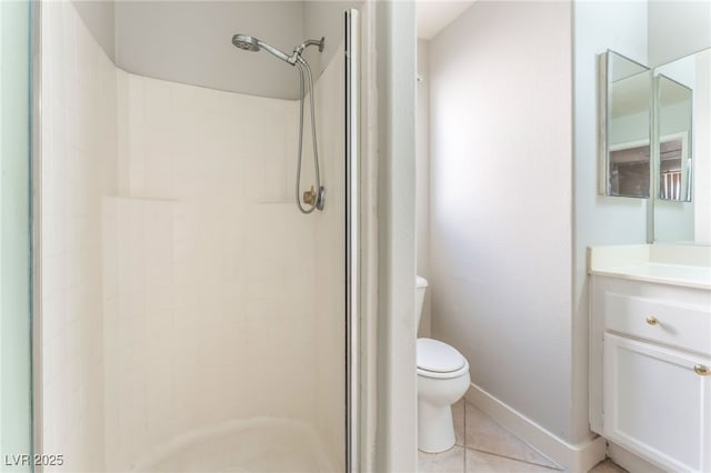 2111 Hollow Oak Ave, North Las Vegas, NV 89031 - full bathroom featuring a stall shower, vanity, and tile patterned flooring