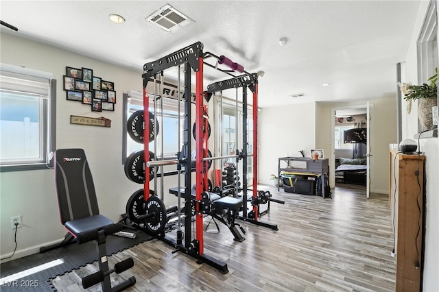 517 5th St, Boulder City, NV 89005 - exercise area with wood finished floors and baseboards