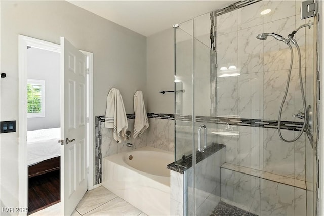 620 Painted Cloud Pl, Las Vegas, NV 89144 - bathroom with a bath, ensuite bathroom, and a marble finish shower