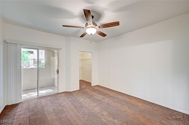 2050 W Warm Springs Rd Unit 4512, Henderson, NV 89014 - unfurnished bedroom featuring access to exterior, carpet, ceiling fan, and a walk in closet
