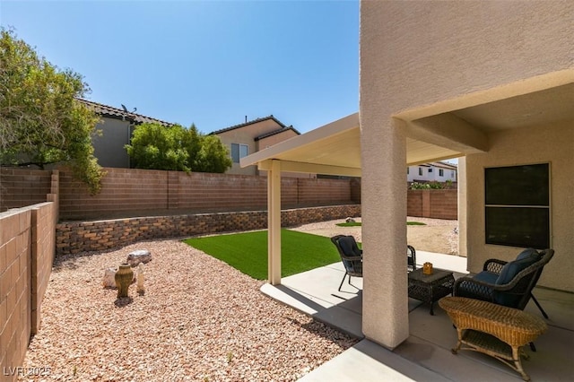 10952 Porto Foxi St, Las Vegas, NV 89141 - fenced backyard featuring a patio