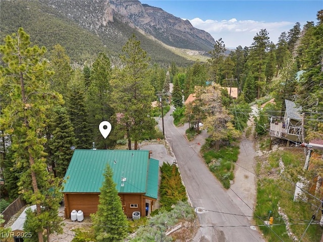 401 Alpine Way, Mount Charleston, NV 89124 - aerial view of property's location featuring mountains