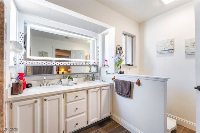 1723 Candice St, Las Vegas, NV 89156 - full bathroom with double vanity and wood finished floors