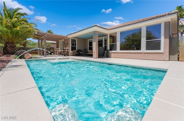 10331 Rio De Thule Ln, Las Vegas, NV 89135 - swimming pool with a pergola and a patio