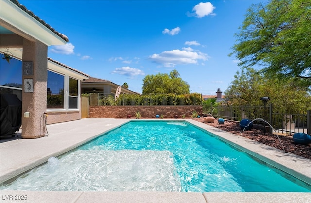 10331 Rio De Thule Ln, Las Vegas, NV 89135 - view of swimming pool with a fenced backyard and a patio