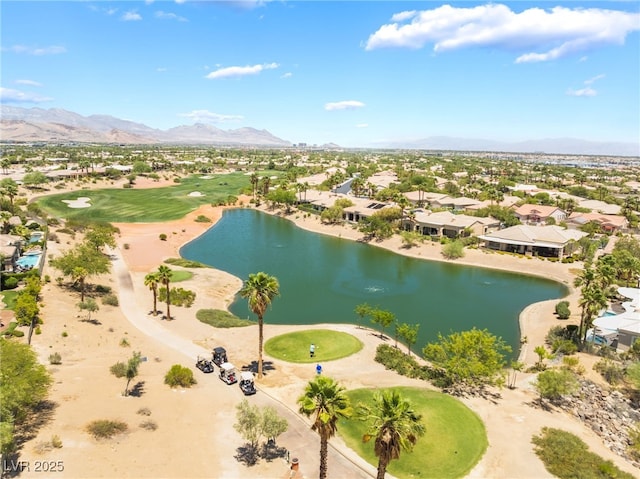 10331 Rio De Thule Ln, Las Vegas, NV 89135 - aerial view of residential area with a water and mountain view and a local golf course