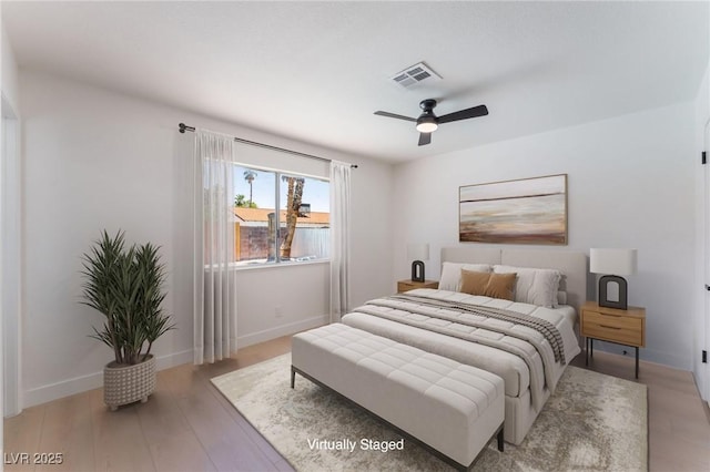 313 Agora Way, Las Vegas, NV 89110 - bedroom featuring light wood-type flooring and a ceiling fan