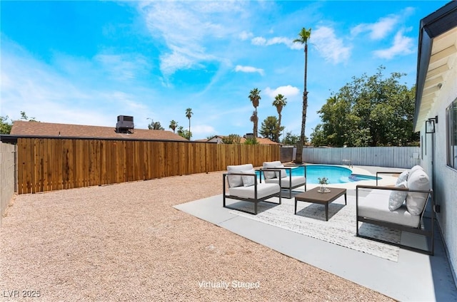 313 Agora Way, Las Vegas, NV 89110 - view of pool with a patio, outdoor lounge area, and a fenced backyard