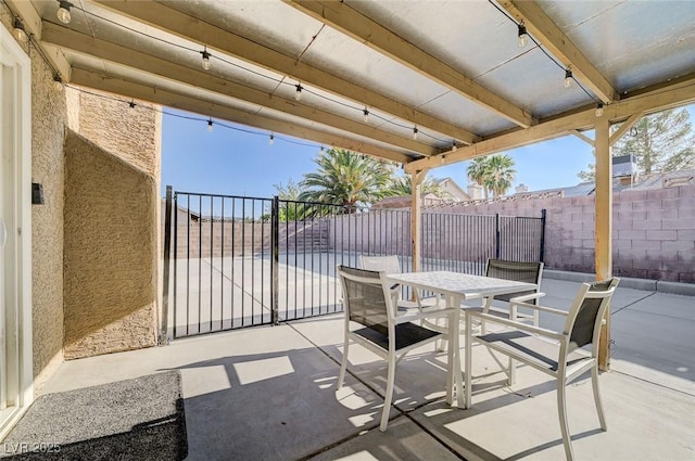 1708 Anzio St, Las Vegas, NV 89108 - fenced backyard featuring outdoor dining area and a patio area