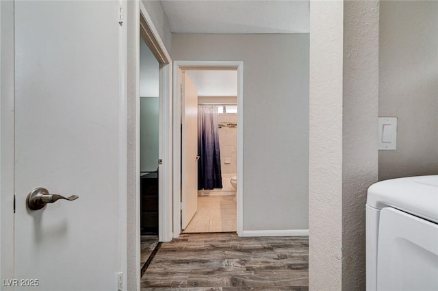 1708 Anzio St, Las Vegas, NV 89108 - bathroom with washer / dryer and wood finished floors