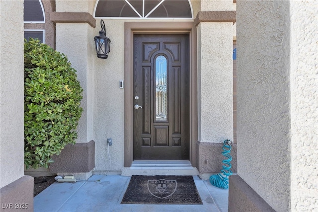 1877 Glory Lily Ct, Las Vegas, NV 89123 - doorway to property featuring stucco siding