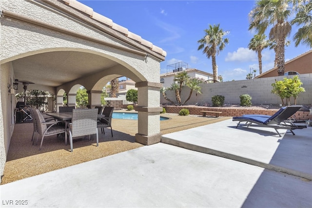 1877 Glory Lily Ct, Las Vegas, NV 89123 - fenced backyard with a patio and outdoor dining space